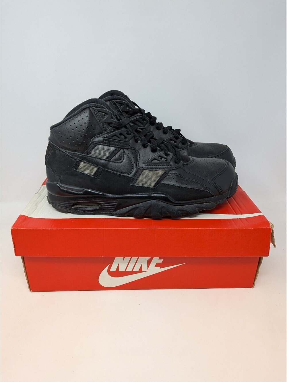Nike Air Trainer SC High Triple Black Men 9 Womens 10.5 Bo Jackson CW7050-001